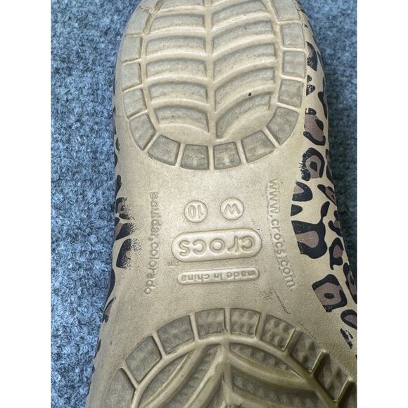 Crocs Women's 11W Leopard Print Flats Slip-On Comfort Shoes Casual - Picture 5 of 16